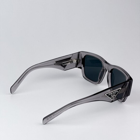 Prada PR10ZSF 16Z70B BRAND NEW Sunglasses Transparent Asphalt Grey Square Unisex - Picture 7 of 10